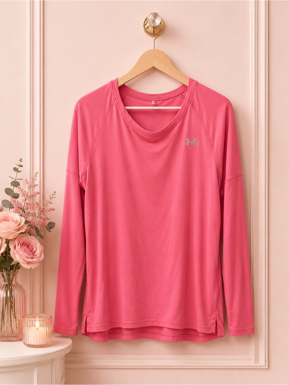 Under Armour Pink Long Sleeve Athletic Top